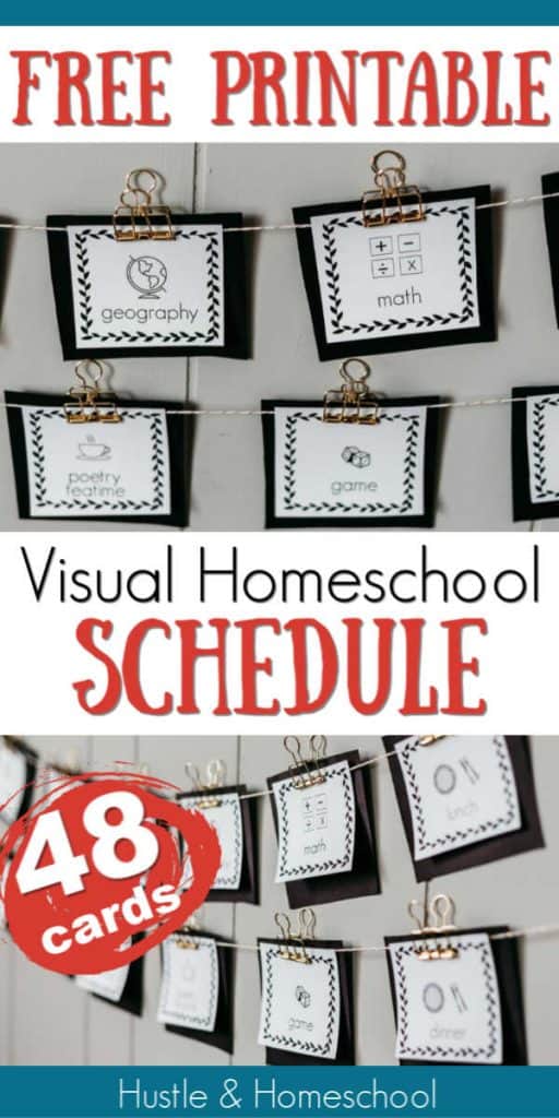 Visual Homeschool Schedule | Plus FREE Printable