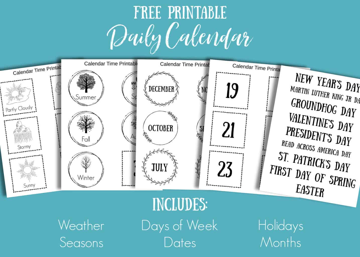 Gratis Printable Daily Calendar