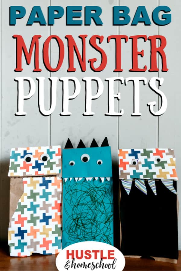 3 Paper Bag Monster Puppets