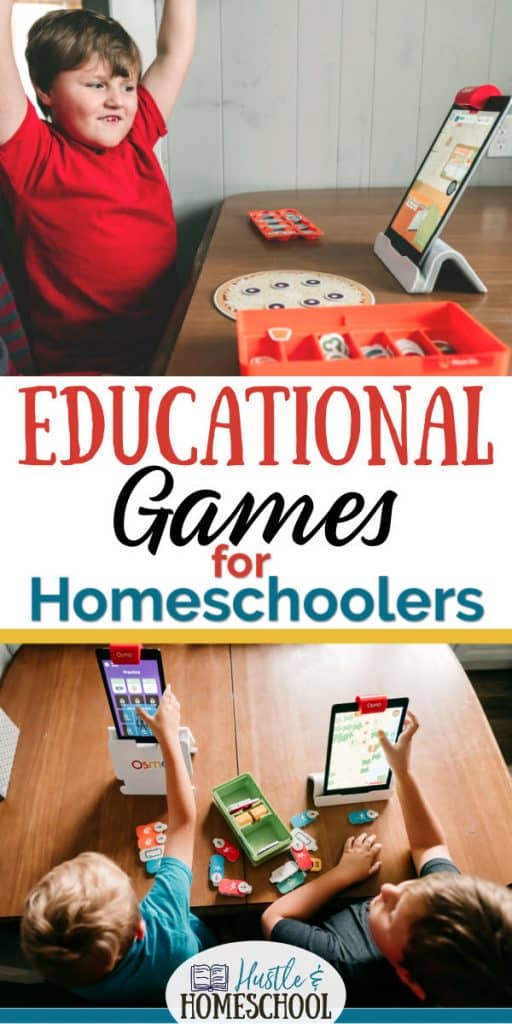 Boys playing educational games with hands-on pieces, kindle fire, and ipad