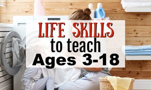 Life Skills to Teach Kids from ages 3-18